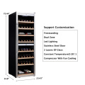 High Quality 180 Bottles Freestanding Black Wine Fridge